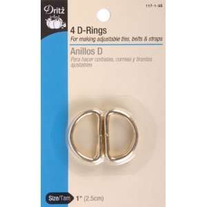   Dritz Metal Inch D Inch Rings 1 Inch 4/Pkg Gilt Arts, Crafts & Sewing