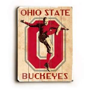  Ohio State O Buckeyes Solid Wood Sign (9 x 12)(Solid 
