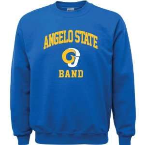  Angelo State Rams Royal Blue Youth Band Arch Crewneck 