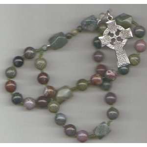  Anglican Rosary of Fancy Jasper, Celtic Cross Everything 
