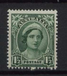 Australia 1949 SG#229 1.5d Green Queen Elizabeth MNH  