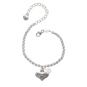  I love being Me Heart Silver Plated Brass Charm Bracelet 