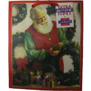    Christmas Gift Bag Large X tra Wide Santa 783969S: Home & Kitchen