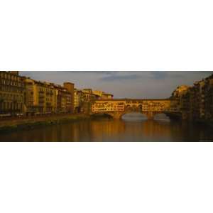  Bridge Across Ponte Vecchio, Arno River, Florence, Tuscany 