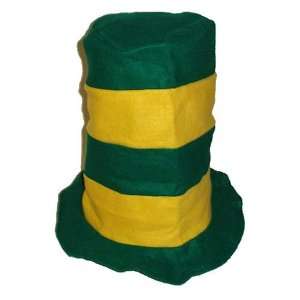  Felt Stovepipe Hat   Green, Gold Toys & Games