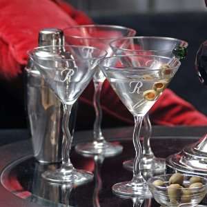 Personalized Martini Glass Set (Set of 4)  Kitchen 