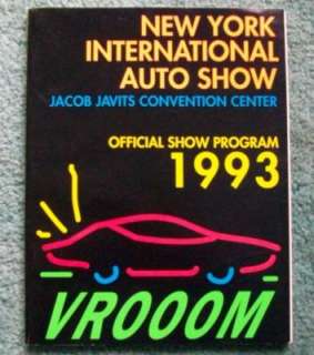 1993 *NY INTERNATIONAL AUTO SHOW* OFFICIAL SHOW PROGRAM  