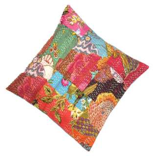   Pillows cushion covers cotton vintage sari Patch work 16 wholesale
