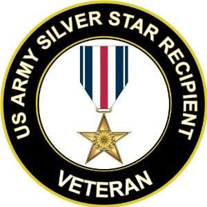  3.8 US Army Silver Star Recipient Veteran Decal Sticker 