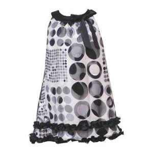   Black and Ivory Dot with Black U neck Dress (14): Everything Else