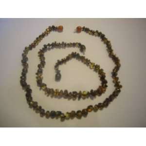Baltic Amber Teething Necklace Mom & Baby set   Rare Green Occlusion w 