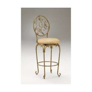   Style Swivel Antique Gold Finish Counter Stool: Furniture & Decor