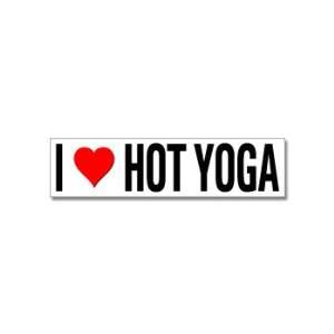  I Love Heart Hot Yoga   Window Bumper Stickers: Automotive
