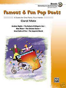 ALFREDS PIANO SERIES   FAMOUS & FUN POP DUETS   BOOK 3  