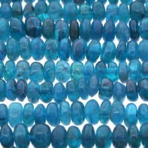 Neon Apatite : Rondell Plain   3mm Height, 5mm Width, Sold by: 16 Inch 