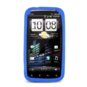  Blue Soft Silicon Skin Case Cover for HTC Senation 4G 