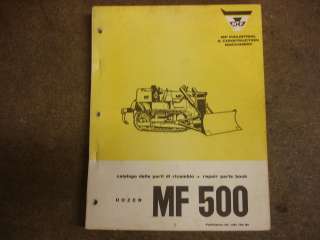 Massey Ferguson 500 crawler loader dozer parts manual  