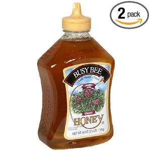 Busy Bee Clover Honey, 40 Ounce Bottle (Pack of 2):  
