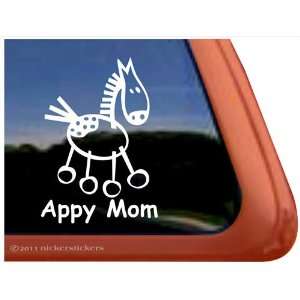  Appy Mom Appaloosa Stick Horse Trailer Vinyl Window Decal 