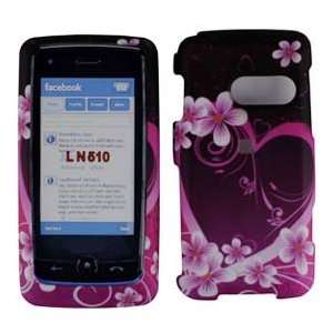  Pink with Purple Heart Flower Rubber Texture Lg Ln510 