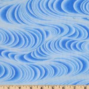  44 Wide Fusions Soundwaves Cloud Blue Fabric By The Yard 