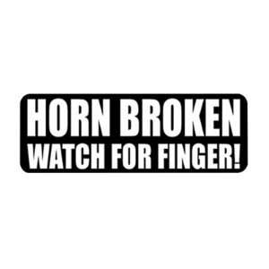   Helmet Sticker   Horn Broken Watch For Finger 4 x 1 Automotive