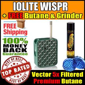 IOLITE WISPR Portable Vaporizer Pistachio Green + FREE Vector Butane 