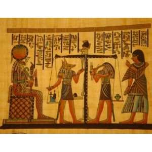  HORUS JUDGMENT Egyptian PAPYRUS 8x12(20x30cm)