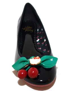   Twenty10 Hello Kitty Cherry Cherries Black Vegan Flats Ballerina Shoes