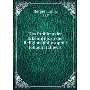  in der Religionsphilosophie Jehuda Hallewis Emil, 1887  Berger Books
