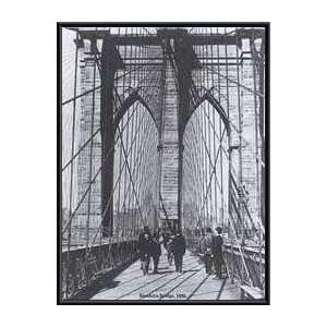  Metal Framed Print   Brooklyn Bridge, 1886   Artist H. Armstrong 
