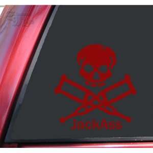  JackAss Vinyl Decal Sticker   Dark Red Automotive