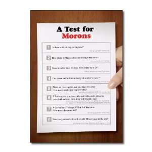  Test For Morons Funny Graduation Greeting Card Office 
