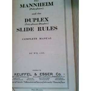 Manual) and the Duplex Slide Rules, Book 1267, includes The Slide Rule 