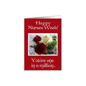  Happy Nurses Week Red and Yellow Roses Card Health 