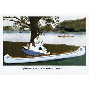  Vintage Art Ideal Model Canoe   07527 9