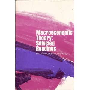    Macroeconomic Theory Selected Readings WilliamsHarold Books