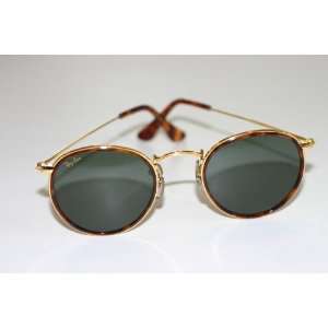 Ray Ban Classic Metals Round (Arista with Tortoise Frames, G 15 Lenses 