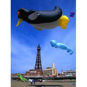 Kite Flying Near Blackpool Tower, Blackpool, Blackpool, United Kingdom 