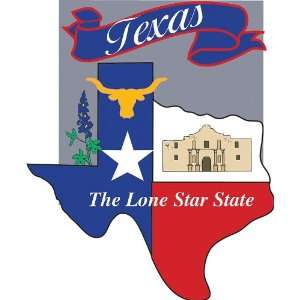  Texas State Regular Size Applique Flag Patio, Lawn 