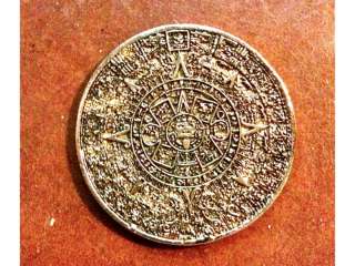 Ancient Mayan / Aztec Calender Coin, Metal  
