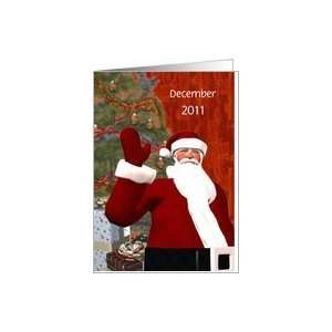  Christmas 2011 Santa Christmas Tree Presents Card Health 