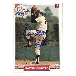  Catfish Hunter Autographed 1993 Nabisco All Star Card 