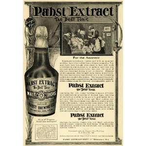 1907 Ad Pabst Brewing Co. Extract Malt Hops Tonic WI   Original Print 