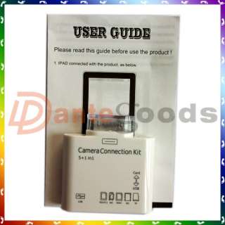 in1 USB Camera Connection Kit SD TF Card Reader Adapter For Apple iPad 