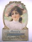 1894 HOODS SARSAPARILLA AD CALENDAR VGC Full Pad Swee