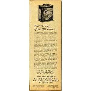 1921 Ad Holton Adams Dr. Palmers Almomeal Talcum Powder Compound 