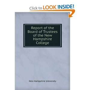   Trustees of the New Hampshire College New Hampshire University Books