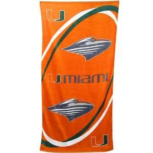  Miami Hurricanes Beach Towel