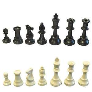 Marions Triple Weighted Value Chess Pieces   4 King   Black & Cream 